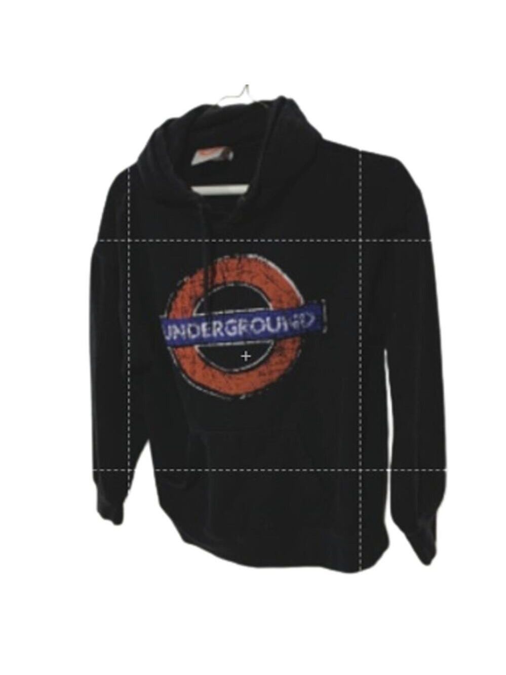 London Underground Train Subway Retro Classic Comfort Hoodie Sweatshirt Black XS